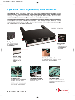 LightStack&trade; Ultra High Density Fiber Enclosure