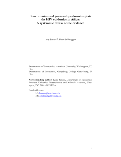 Concurrent sexual partnerships do not explain the HIV epidemics in
