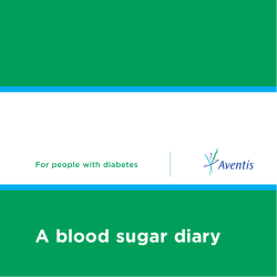 A blood sugar diary
