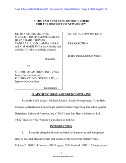 class action lawsuit against Subaru