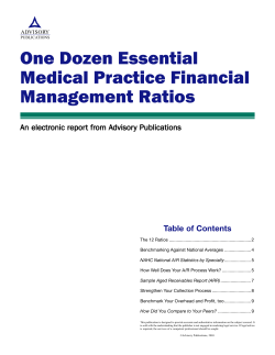 One Dozen Essential Medical Practice Financial