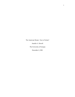 The American Dream: Fact or Fiction