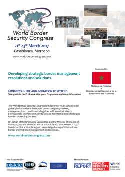 21st-23rd March 2017 - World Border Security Congress