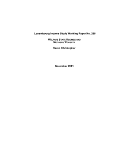 Luxembourg Income Study Working Paper No. 286 Karen
