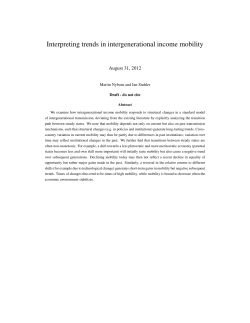 Interpreting trends in intergenerational income mobility