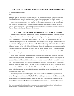 strategic culture and burden sharing in nato: false friends?