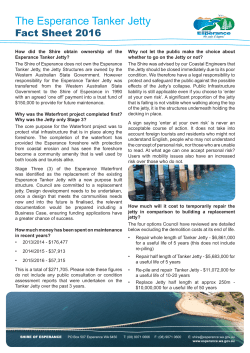 The Esperance Tanker Jetty