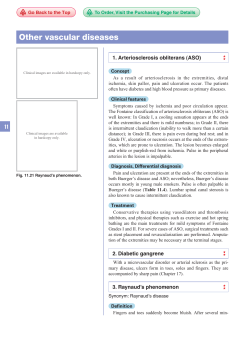 1. Arteriosclerosis obliterans