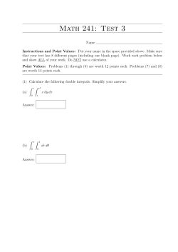 Math 241: Test 3