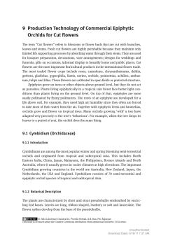 9 Production Technology of Commercial Epiphytic