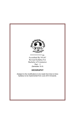 Geography - Shivaji University