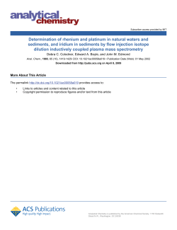 Determination of rhenium and platinum in natural waters and