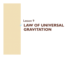 LAW OF UNIVERSAL GRAVITATION
