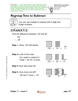 Regroup Tens to Subtract