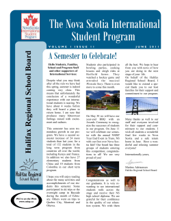 The Nova Scotia International Student Program