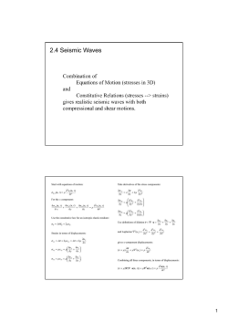 2.4 Seismic Waves