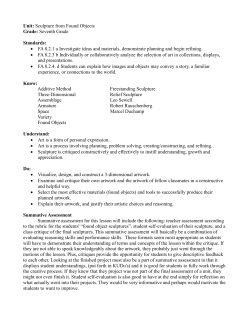 7th Grade Sculpture Assessment Plan