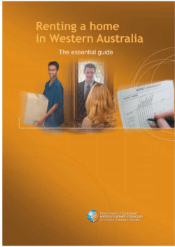 Renting a home in Western Australia
