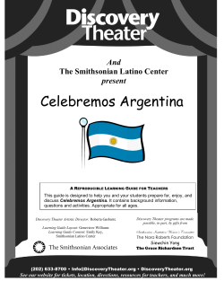 Celebremos Argentina - the Discovery Theater!