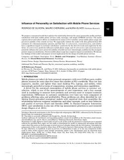 Influence of personality on satisfaction with