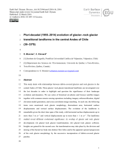 Pluri-decadal (1955-2014) evolution of glacier