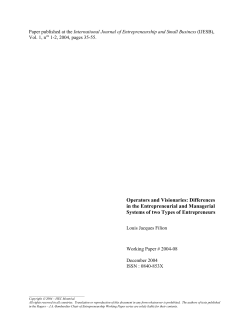 Operators and Visionaries: Differences in the