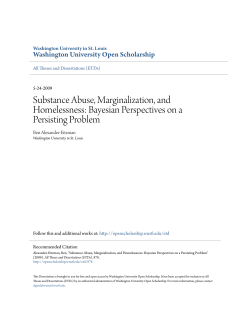 Substance Abuse, Marginalization, and Homelessness: Bayesian