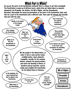 Bill of Rights Preamble Articles Amendments