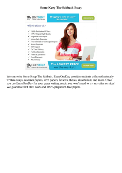 Some Keep The Sabbath Essay