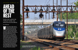by Al DiCenso Positive train control in the Northeast Corridor came