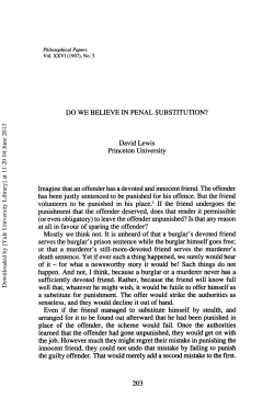 Do We Believe in Penal Substitution?