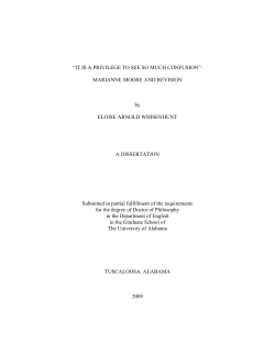 Marianne Moore and revision - Acumen