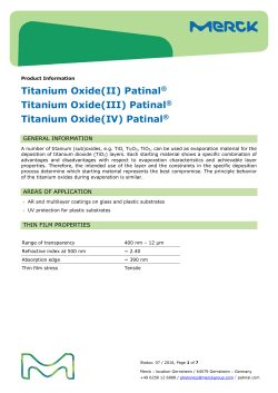 Titanium Oxide(II) Patinal&reg; Titanium Oxide(III) Patinal&reg; Titanium