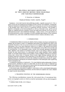 Bilateral recursive restitution of true ground motion from near