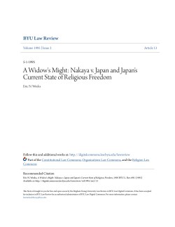 Nakaya v. Japan and Japan`s Current State of Religious Freedom