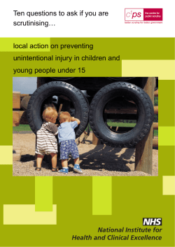 Ten questions to ask checklist for preventing unintentional injuries