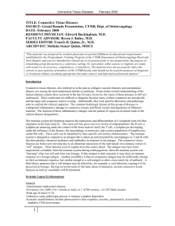 Connective Tissue Diseases February 2000