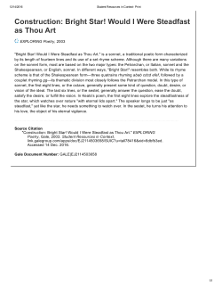 construction bright star keats