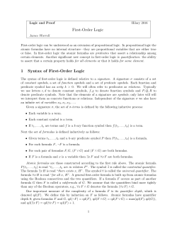 First-Order Logic