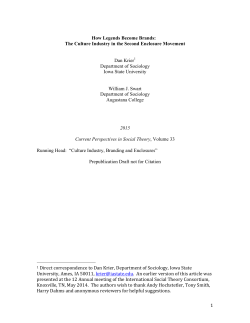 Krier, Daniel and William Swart. 2015. How Legends Become Brands