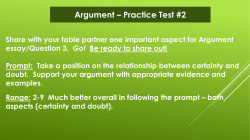 Argument &ndash; Practice Test #2