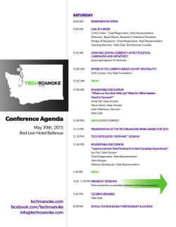 Conference Agenda