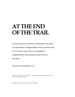 at the end of the trail - Marsh Historical Collection
