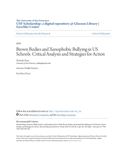 Brown Bodies and Xenophobic Bullying in US Schools