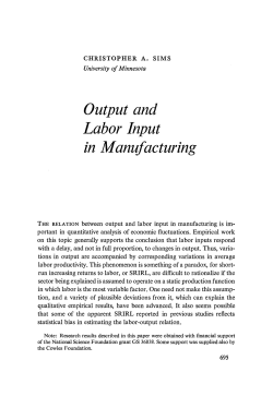 Output and Labor Input in Manufacturing