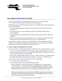 How to Apply for MassHealth for Your Child
