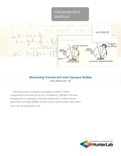 MM 5026 Measuring Translucent and Opaque Bottles