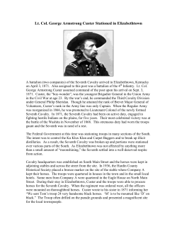 Lt. Col. George Armstrong Custer Stationed in Elizabethtown