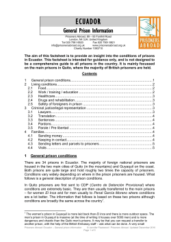 Ecuador: General prison information