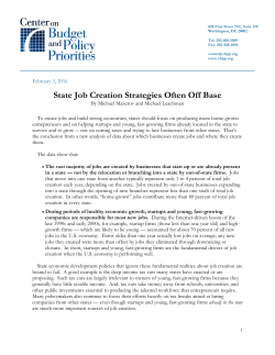 State Job Creation Strategies Often Off Base